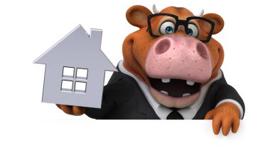 Ev ile eğlenceli - 3d İllüstrasyon