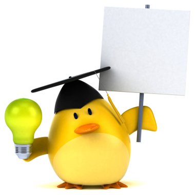 Lambalı sarı kuş - 3D Görüntü