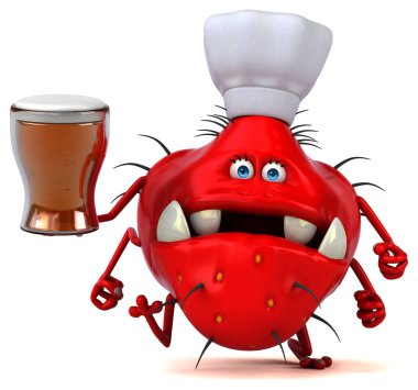 Bira - 3d çizim ile eğlenceli mikrop