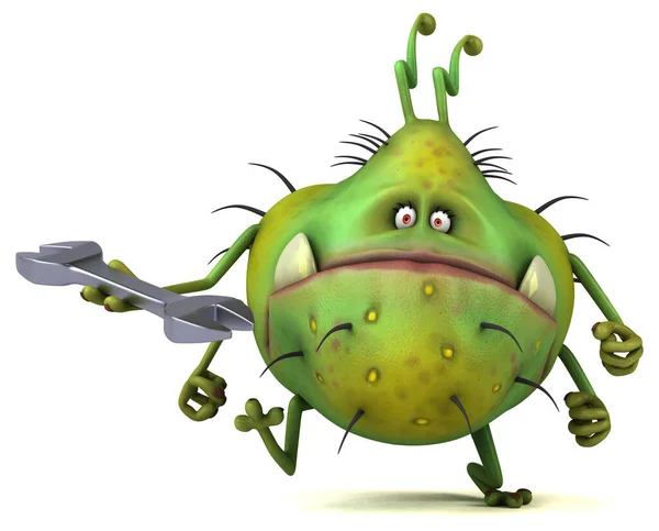 Fun Germ Tool Illustration — Stock Photo, Image