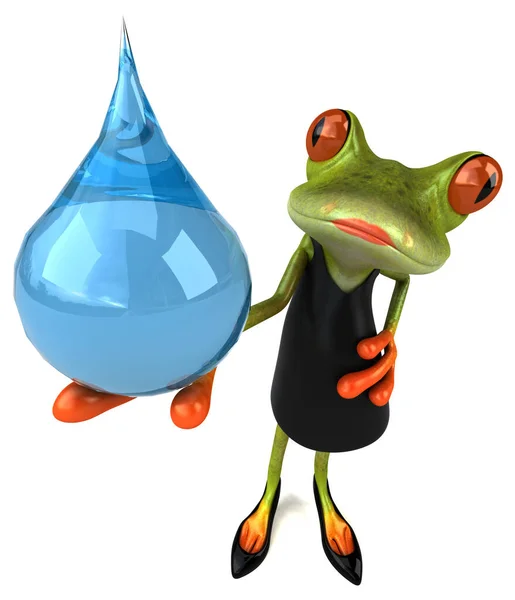 Fun Frog Drop Illustration — Stock Photo, Image