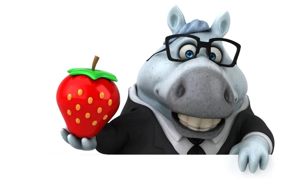 Fun Horse Strawberry Illustration — Stock Photo, Image