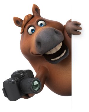 Kamera ile eğlenceli at - 3D Görüntü