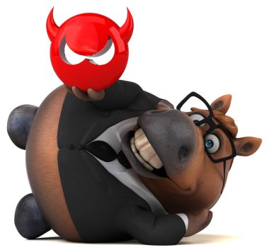 Virüslü eğlenceli at - 3D Görüntü