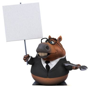 Aletli eğlenceli at - 3B Görüntü