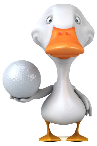 玩具球鸭 3D图解 — 图库照片