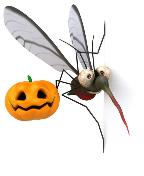 Mosquito Con Calabaza Ilustración — Foto de Stock