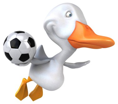 Topla eğlenceli ördek - 3D Görüntü