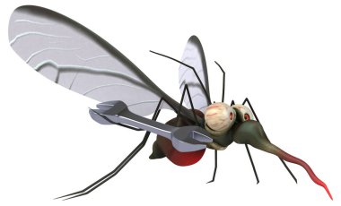 Aracı olan sivrisinek - 3B Görüntü