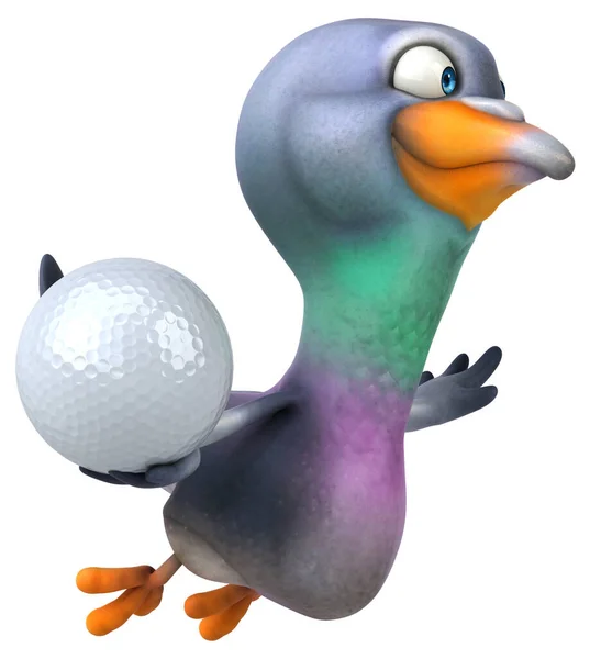 Fun Pigeon Ball Illustration — Stock Photo, Image