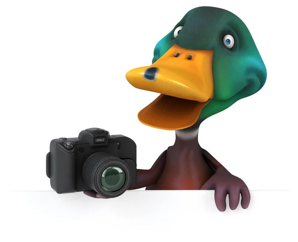 Fun Duck Camera Illustration — Stock Photo, Image