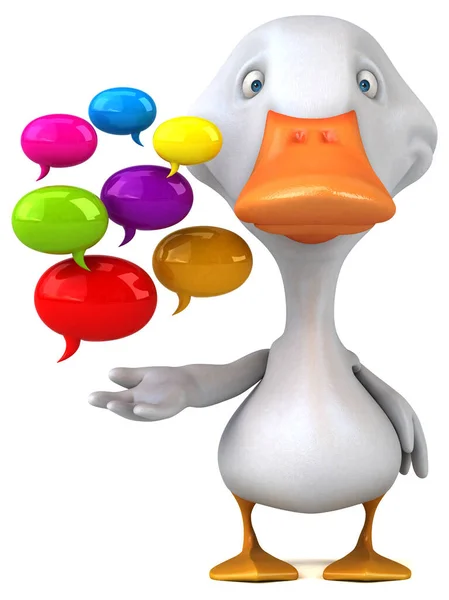 Fun Duck Bubbles Illustration — Stock Photo, Image