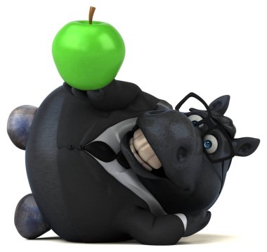 Elmalı eğlenceli at - 3D Görüntü