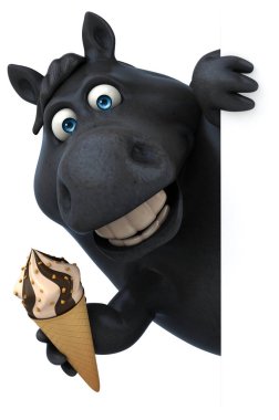 Dondurmalı eğlenceli at - 3D Görüntü