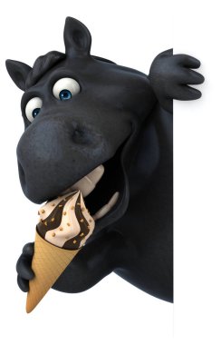 Dondurmalı eğlenceli at - 3D Görüntü