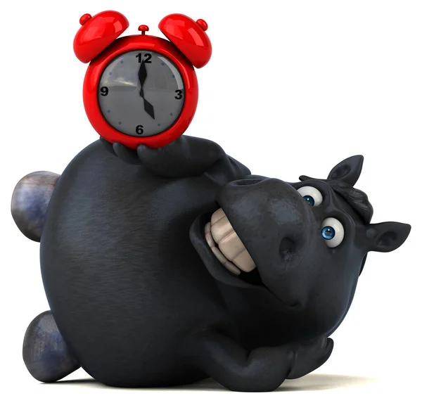 Divertido Caballo Con Reloj Ilustración — Foto de Stock