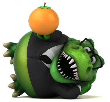 Turuncu - 3d çizim ile eğlenceli Trex