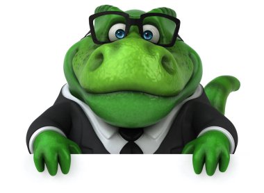 Eğlenceli Trex karakteri - 3B İllüstrasyon