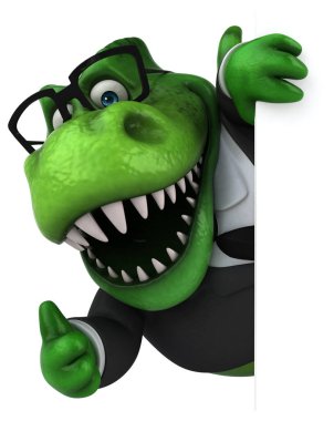 Kartla eğlenceli Trex - 3B Görüntü