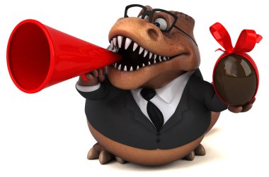 Eğlenceli Trex ile yumurta - 3d çizim