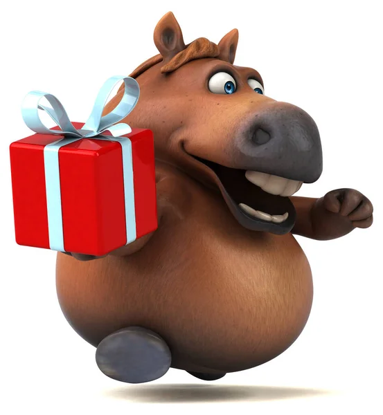 Fun Horse Gift Illustration — Stock Photo, Image