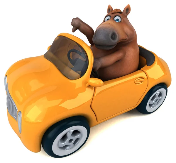 Fun Horse Car Illustration — Stockfoto