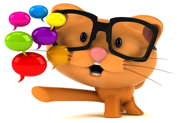 Fun Cat Bubbles Illustration — Stock Photo, Image