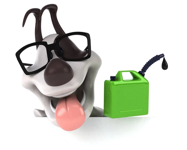 Веселая Собака Маслом Иллюстрация — стоковое фото