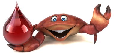 Düşürmeli eğlence yengeci - 3D Görüntü