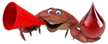 Düşürmeli eğlence yengeci - 3D Görüntü