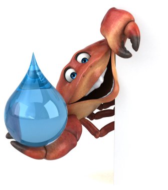 Düşürmeli eğlence yengeci - 3D Görüntü