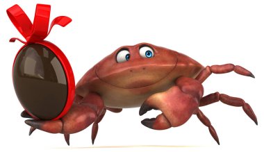 Yumurtalı yengeç - 3D İllüstrasyon