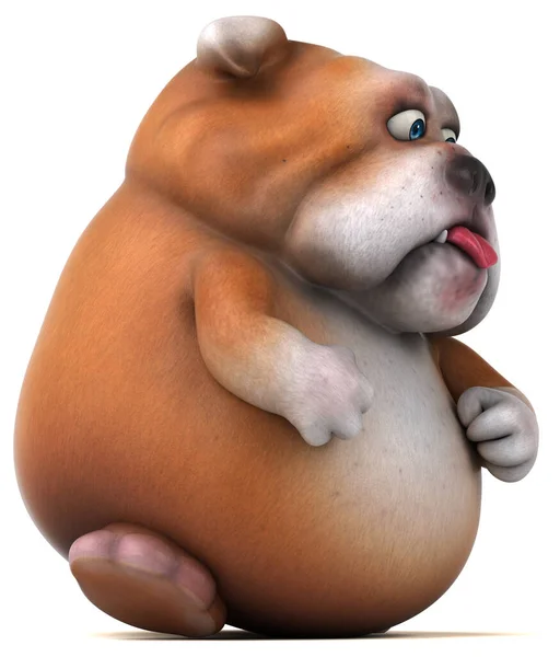 Fun Bulldog Charakter Illustration — Stockfoto