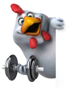 -3d çizim ile eğlenceli tavuk ağırlık