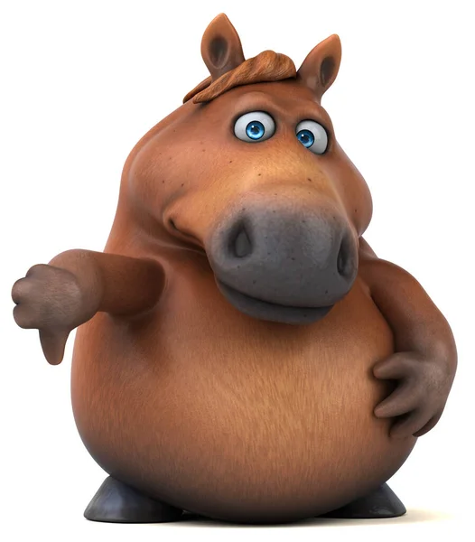 Personagem Cavalo Divertido Ilustração — Fotografia de Stock