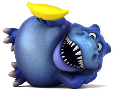 Muz - 3d çizim ile eğlenceli dinozor