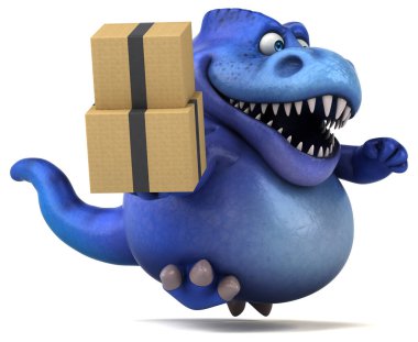 -3d çizim ile eğlenceli dinozor kutuları