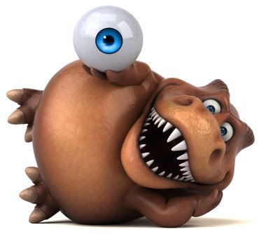 Eğlenceli Trex ile göz - 3d çizim
