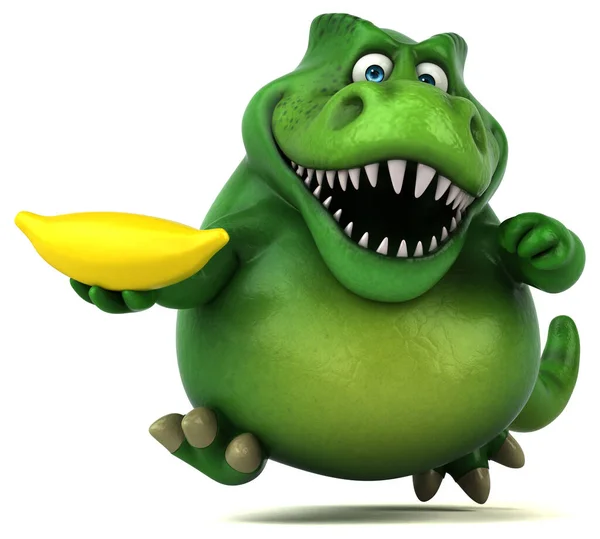 Fun Dinosaur Banana Illustration — Stock Photo, Image