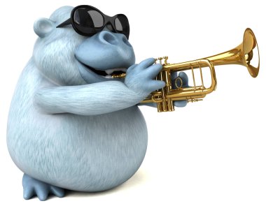 Eğlenceli yeti oyunu - 3D İllüstrasyon