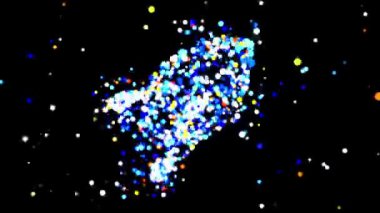 Soyut arkaplanda roket - 3B canlandırma 