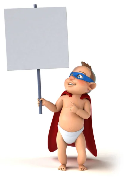 Fun Illustration Cartoon Character Baby — Stock Photo, Image