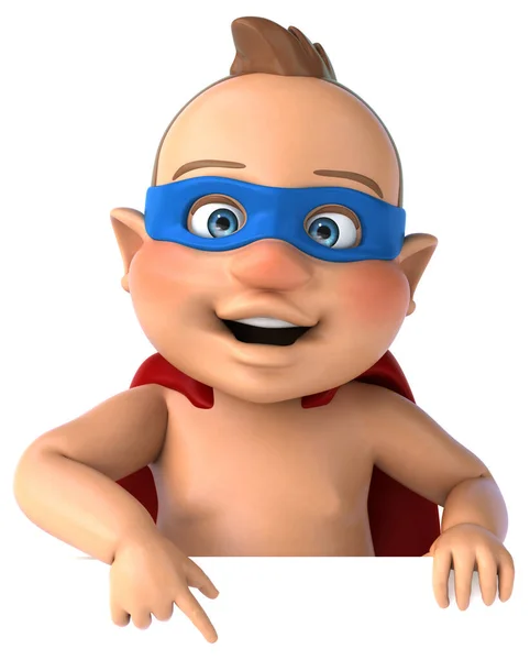 Fun Illustration Cartoon Character Baby — Stock Photo, Image