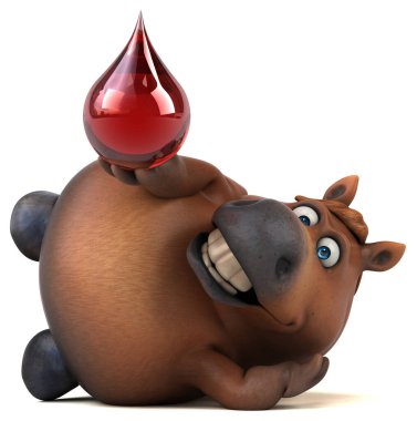 Düşürme ile eğlenceli at - 3D Görüntü