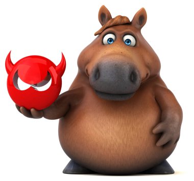 Virüslü eğlenceli at - 3D Görüntü