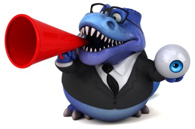 Eğlenceli Trex ile göz - 3d çizim