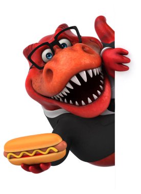 Hotdog - 3d çizim ile eğlenceli Trex