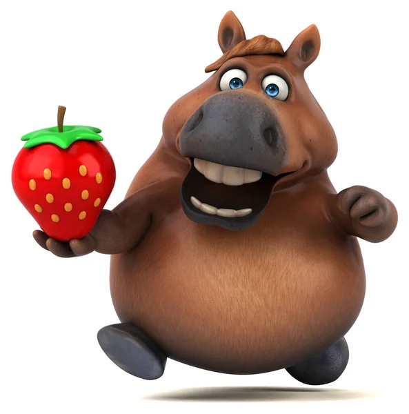 Fun Horse Strawberry Illustration — Stock Photo, Image