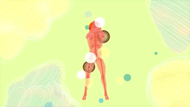 Anatomie Homme Rayons Avec Kettlebell Illustration — Video