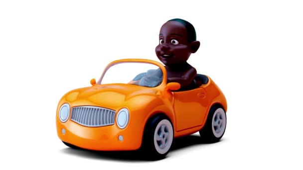 Animation Cartoon Character Baby Car — Stock Video